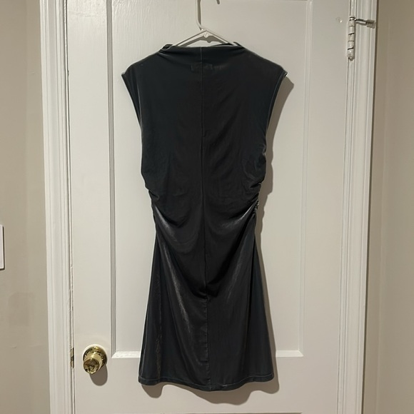 Reformation Alden Knit Dress Silver Velvet New Size Medium - Picture 8 of 12